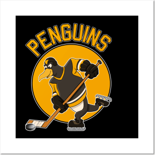 Penguins Hockey Mascot Iceburgh Posters and Art